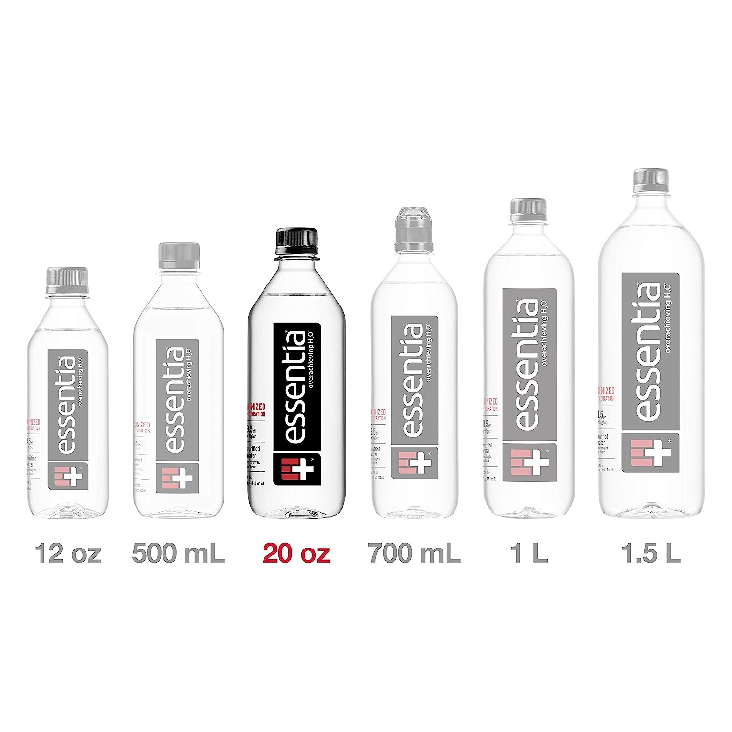 Essentia Bottled Water, Ionized Alkaline Water; 99.9% Pure, Infused with Electrolytes, 9.5 pH or Higher with a Clean, Smooth Taste, 20 Fl Oz (Pack of 24) - Image 6